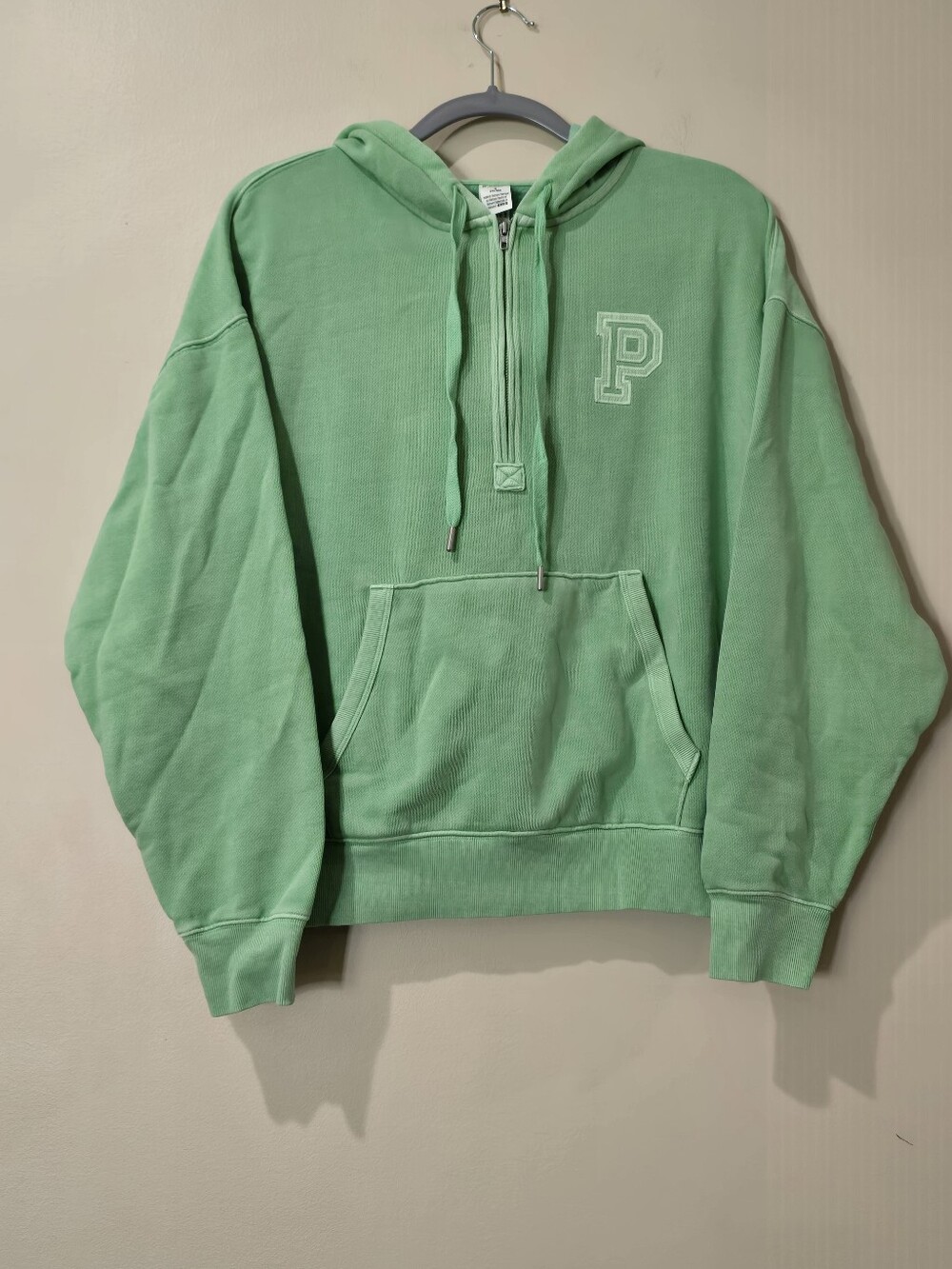 VS PINK Campus Fleece Half-Zip Hoodie Sz Med NWT